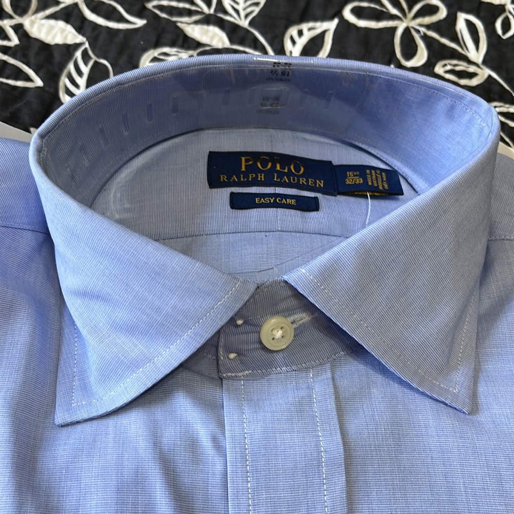 (#247) NWT Mens long sleeve casual shirt by Ralph Lauren Polo. Size 15 1/2-32/33 - Picture 4 of 8